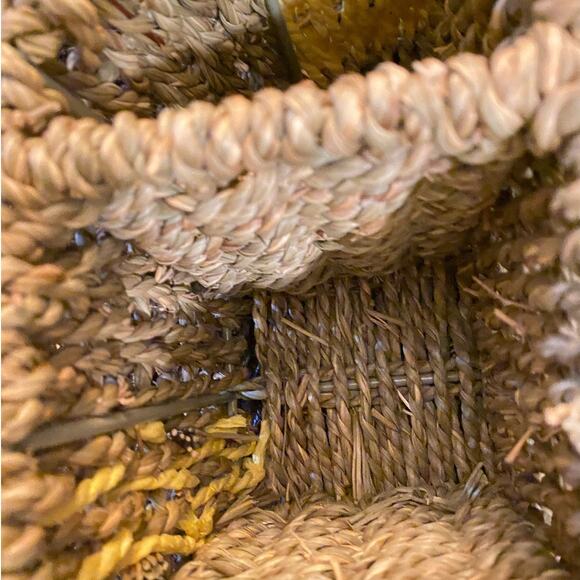 Tabitha Brown Utensil Seagrass Caddy/Holder With handles Yellow / Natural‎ - Picture 8 of 8